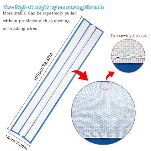 GLANT 3ft/6ft Air Mat Tumble Track Connector Tape for Inflatable Tumbling Gymnastic/Yoga/Camping White（NEW） (40) - color: Blue