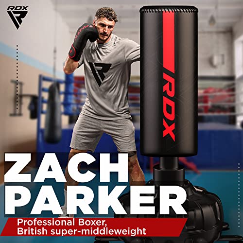 RDX Boxing Gloves, Pro Training Sparring, Maya Hide Leather, Muay Thai MMA Kickboxing, Men Women Adult, Heavy Punching Bag Focus Mitts Pads Workout, Ventilated Palm, Multi Layered, 8 10 12 14 16 18 Oz - color: BLACK, size: 14 OZ