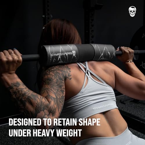 Gymreapers Barbell Squat Pad - Protective Bridge Pad For Hip Thrust, Squats, Lunges - Hip Support, Neck Protection For Bar - color: Marble