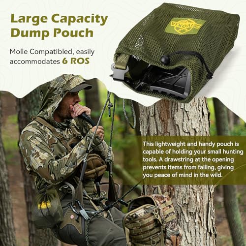 Saddle Hunting Platform Steps, Ultra-Light Ring of Steps for Climbing Bow Hunting with 6 Feet Heavy-Duty Strap & Cam Buckle, Ergonomic Anti-Slip Design - size: 4 Pack