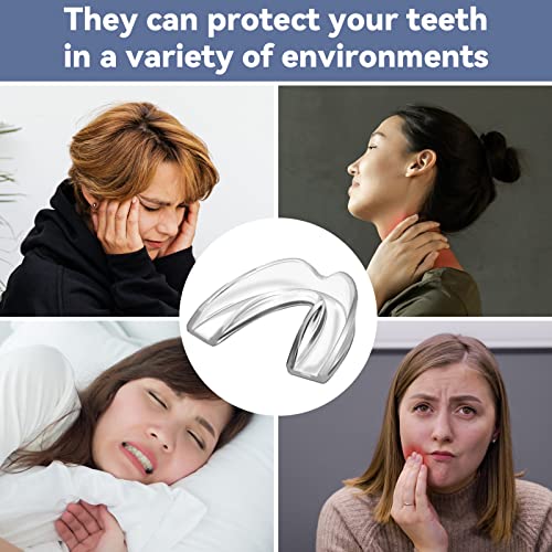 Mouth Guard for Teeth Grinding, Pack of 8 Moldable Mouth Guards for Clenching Teeth, Comfortable Night Guard for Adult Men Sport Athletic, Whitening Tray
