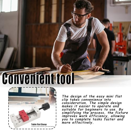50mm Mini Vise Mini Aluminum Flat Clamp Table Bench Vise Drill Press Vice Fixing Tool Bench Vice to hold different sized objects in place DIY Sculpture Craft Carving Fixing Tool