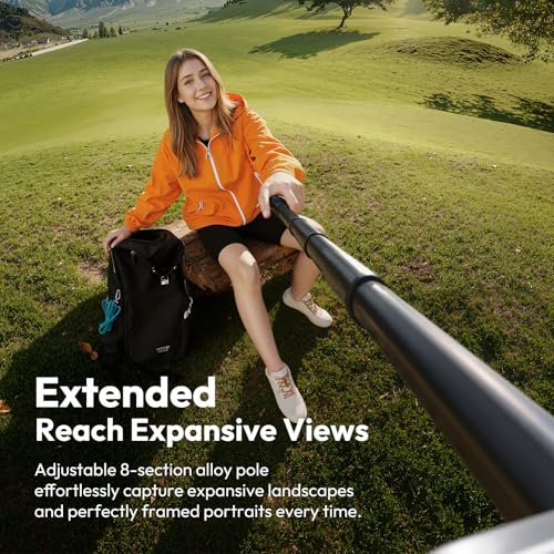 ULANZI Magnetic Phone Tripod for iPhone, SK27 67" Extendable Selfie Stick with Remote, 360° Rotatable Cell Phone Tripod Stand, Strong Magnet Holder for iPhone 17 16 15 14 13 12 Series for MagSafe