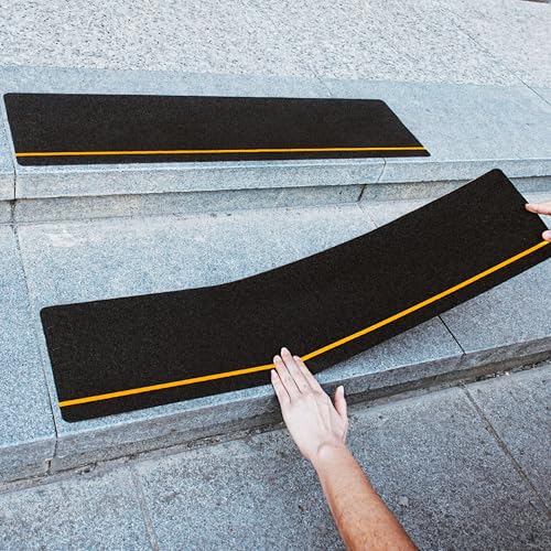 COSIMIXO 6" x 30" 10Pack Anti Slip Stair Tread with Reflective Strips,Best Grip Non Skid Tape,Anti-Skid Tape, High Traction Adhesive for Stairs Step - size: 6" x 30" 10-Pack