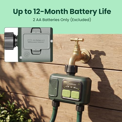 WiFi Water Timer, Hose Timer 984ft Long Range RF with Gateway, App Control, 8-Month Battery, Weather Delay, 3/4" Smart Irrigation Controller - style: 2-Zone