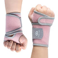 INDEEMAX 2 Pack Copper Wrist Brace Support for Carpal Tunnel, Pain Relief, Arthritis, Tendonitis, Adjustable Wrist Braces Compression Wraps Both Hands, Fit for Men and Women - color: Pink-New