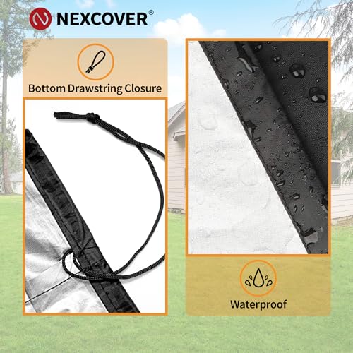 NEXCOVER 58 inch Grill Cover for Outdoor Grill, Waterproof BBQ Cover, Fade Resistant Gas Barbeque Cover, Fits Grill of Weber, Brinkmann, Nexgrill, Black Barbecue Cover. - size: 58"