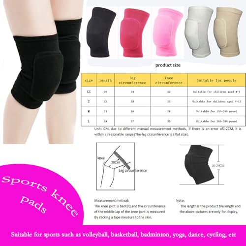 Anti slip sponge, soft and breathable men's, women's, girls', and children's Skin tone knee pads suitable for sports scenes such as volleyball, football, dance, yoga, wrestling, running, cycling, etc (skin tone, Medium) - color: skin tone, size: Medium