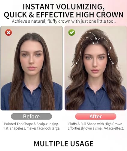 Volume Pincher Hair Volume Clip - Root Lift Volumizing Hair Clips for Men Women High Crown & Bangs, Strong Grip, Lightweight (Transparent)