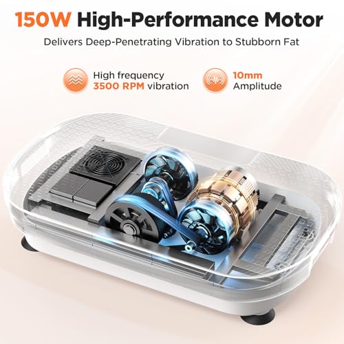 FEIERDUN Vibration Plate Exercise Machine, Vibration Plate for Lymphatic Drainage, Power Plate Vibration Platform for Weight Loss, Toning & Wellness
