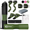 Barbell Pad Set: 10 PCS Gym Equipment Accessories | Squats Hip Thrusts Pad Ankle Straps for Cable Machines Women Men Hip Resistance Band Weight Lifting Straps Wrist Wraps - color: Green