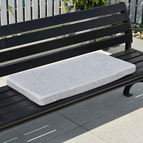 Bay Window Seat Cushions Indoor Furniture 48x14 Inch No Slip Washable Kitchen Dining Bench Cushion with Zipper, Light Grey - color: Light Grey, size: 48x14 Inch