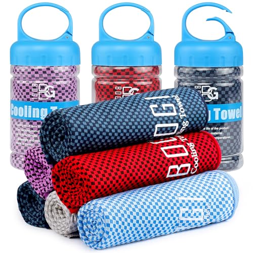 BOGI Cooling Towels for Neck and Face, Soft Breathable Cool Towel for Instant Cooling Stay Cool for Yoga, Sport, Gym, Camping, Running & More Activities - color: Navy Blue, size: 47.00" x 14.00"