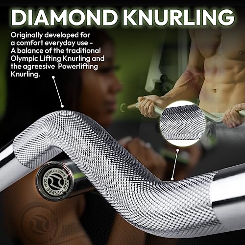 Rage Fitness EZ Curl Bar – 47 Inch, 2 inch | 17lbs Alloy Steel with Chrome Finish & Nylon Bushings with 400lbs Max Capacity – Home Gym Curling Bars for Weightlifting Other Upper & Lower Body Movements