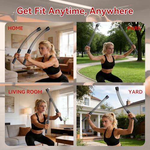 Cordless Ropeless Battle Ropes for Home Gym – Portable Weighted Workout Rope for HIIT, Cardio & Strength Training, Low-Impact Full Body Exercise Equipment for Men & Women - color: Black