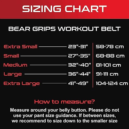 Bear Grips 5mm Leather Weightlifting Belt for Men & Women, Premium Leather with Carrying Case, Double Prong Powerlifting Belt for Squats, Deadlifts, Gym, Stealth Black - size: Large
