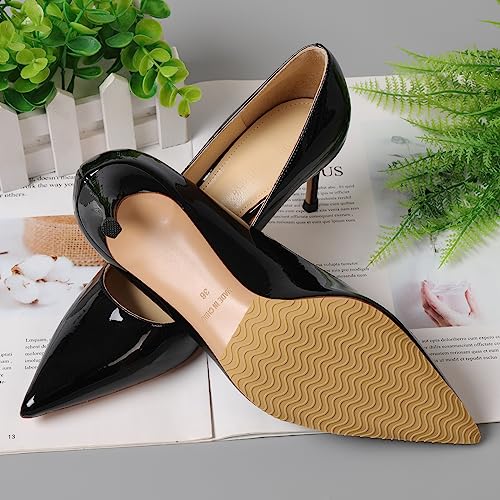 Anti-Slip Shoe Grips Pads, Silicone High Heel Insole Protectors, Beige, 2 Pairs, Women's High Heel Wearers - color: Yellow, size: 8.0"×4.5"