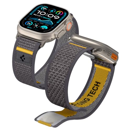 Spigen for Apple Watch Band, Compatible with Ultra 3/2/1 49mm, Series 11/10 46mm, 9/8/7 45mm, SE3/SE2/SE/6/5/4 44mm, 3/2/1 42mm - color: Active Gray