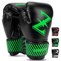 Kids Boxing Gloves 6 oz Youth Training Sparring Gloves for 3–12, Leather Ventilated Mesh, Boys Girls Junior Punching Gloves for PunchBag Focus Pads MMA Muay Thai Kickboxing - color: Green