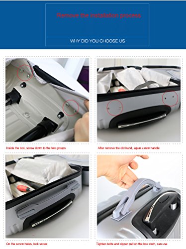 Zoofen Replacement Luggage Suitcase Handle Plastic 25cm Carry Strap Luggage Grip（B007）