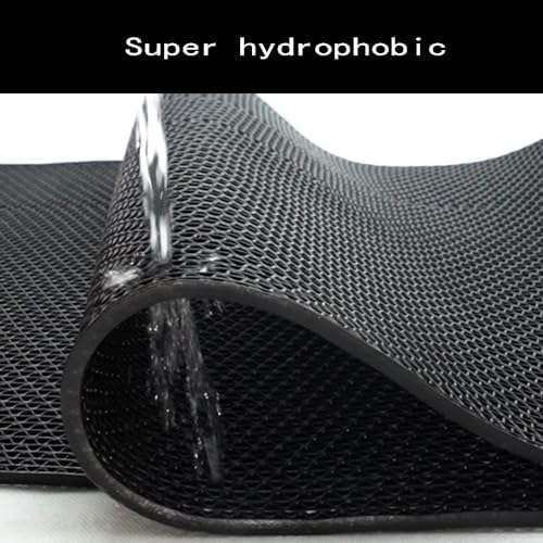 PVC Drainage Floor Mat Non-Slip Commercial Wet Area Mat for Outdoor and Indoor Restaurant Kitchen Bar Swimming Pool Splash Matting Water Drain Flooring Mat (Black, 3FTX16.4FT) - size: 3FTX16.4FT