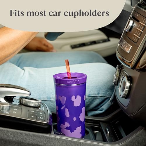Contigo x Ally Love Shake & Go Tumbler, Autoclose Lid, Leak Proof, 20oz, Violet - color: Violet
