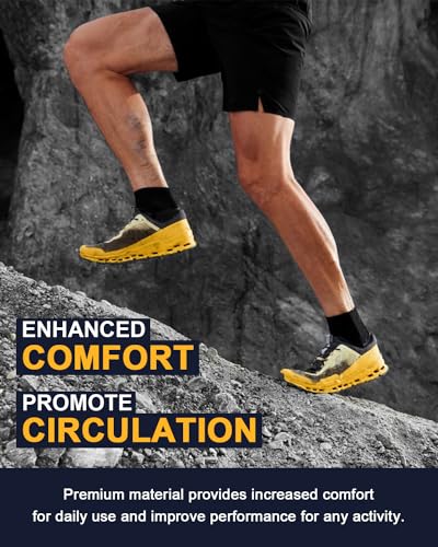 5 Pairs Copper Compression Socks for Women & Men - Ankle Plantar Fasciitis Arch Support Running Socks for Athletic - color: 04 a White, size: Large-X-Large