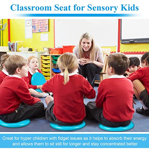 10 Pcs Wobble Cushion Wiggle Seat for Sensory Kid Flexible Seating Promotes Active Learning Improves Student Productivity Stability Inflated Balance Disc Pad with Air Pump for Classroom - color: Mint Green