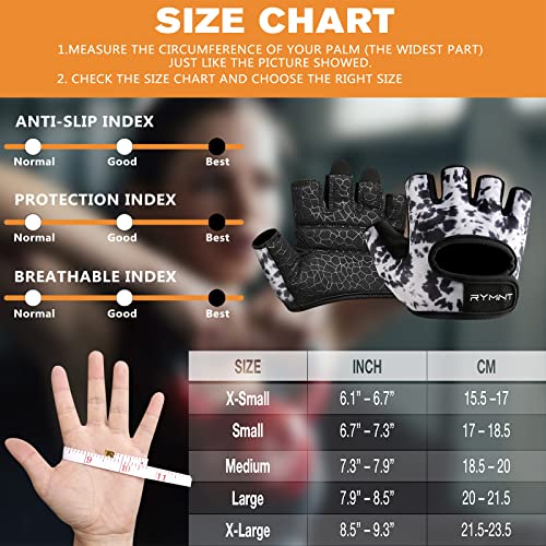 Short Workout Gloves for Women Men, Weight Lifting Gloves Full Palm Pads | Minimal Gym Gloves for Weightlifting, Exercise, Fitness, Training, Extra Grip, Fingerless Work Out Gloves Womens, Breathable - color: Tie Dye Ink, size: Medium