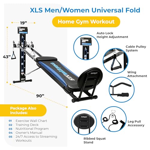 Total Gym - color: Black, Blue, Chrome, size: XLS