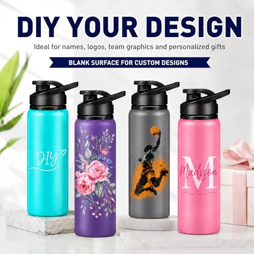 Mimorou 25oz Reusable Aluminum Water Bottles Bulk Multicolor Outdoor Sports Water Bottles for Travel, Gym, Hiking, Cycling, Camping, Fishing, Snap Lid - color: Classic Color