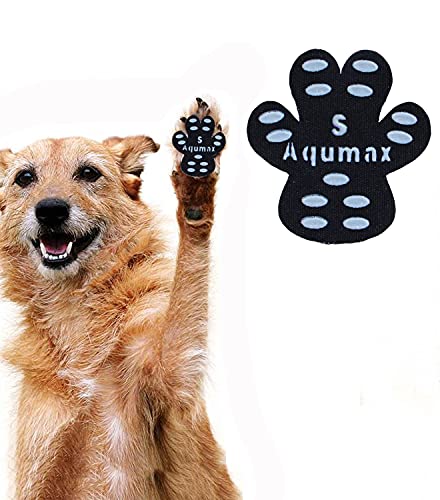 Dog Anti Slip Paw Grips Traction Pads,Dog Feet Stickers with Stronger Self-Adhesive Paw Pad Provide Traction for Senior, Injured Dogs,12 Sets (48 pcs) S Black - size: S-1.6*1.3 inch (L*W)