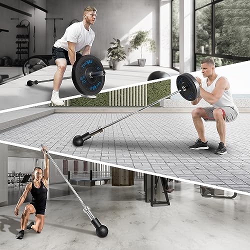 Yes4All Exercise Machine Adjustable T Bar Row Attachment, D Row Handle/Landmine Handle Attachment with Textured Rubber Handles - color: H. Barbell Bombs