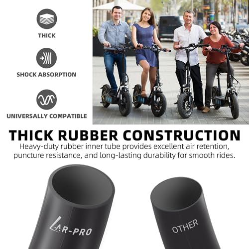 AR-PRO 12.5 x 2.5/2.75/3.0 Scooter Inner Tubes with TR87 Angled Valve Stems – Heavy-Duty Tubes Compatible with Razor Pocket Mod, MX350, MX400, Schwinn GT, Currie, and Mini Dirt Bikes (2-Pack) - size: 12.5x2.5/2.75/3.0 (TR-87) without Levers