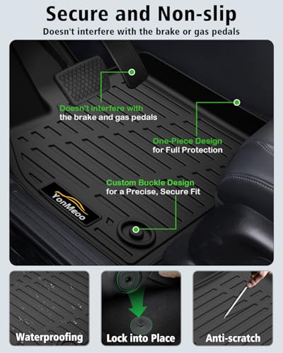 Floor Mats & Cargo Liner Custom Fit for Toyota C-HR 2026 All Weather TPE Rubber Floor Liners Full Set Automotive Mat for Toyota C-HR Accessories, Black - size: For Toyota C-HR 2026