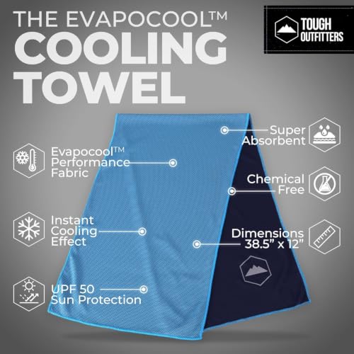 Tough Outdoors Cooling Towels for Neck Face - Neck Cooling Towel for Hot Weather Yoga Sports Golf Sweat - Instant Cold Towel - 3 Pack - color: Pink / Purple / Light Blue, size: 3 Pack