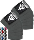 RDX Knee Wraps for Weightlifting, 78” Elasticated Straps Power Lifting Leg Press Support Gym Fitness Squats Workout Men Women - color: Grey