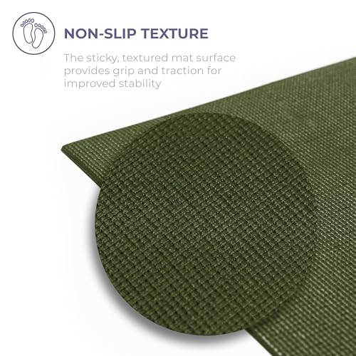 Voyage 5mm Studio Yoga Mats, 10 Pack, 72x24in - color: Olive Green
