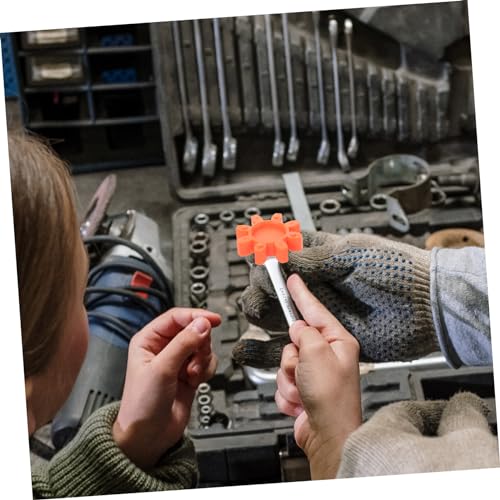 HEALLILY Rubber Plum Shape Coupling Pad Flexible Jaw Coupling Connector Mat for Vibration Reduction Easy Installation Replacement Practical Enhance Equipment Stability