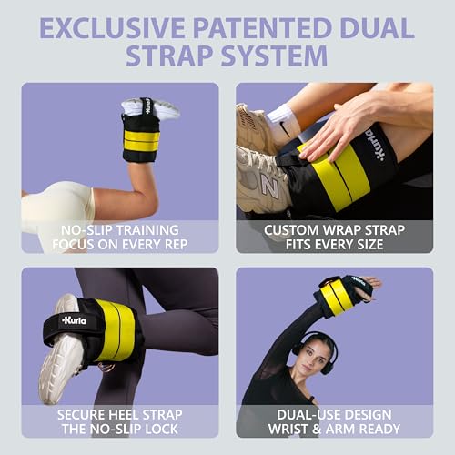 Ankle & Wrist Weights - 8/16/20/30 lbs Pair (4-15lbs - Each) | Dual Adjustable Secure Strap System, Patented Design, Ideal for Home Workouts, Pilates, Yoga, Glute Training - size: 15 lbs each (30 lbs pair)