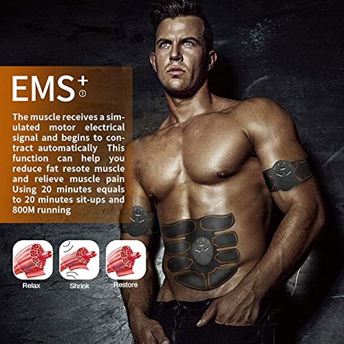 Fitness Belt EMS Abs Stimulator Muscle Toner Abdominal Training Fitness Workout Equipment Ab Core Toner Belt for Abdominal/Arm/Leg for Home Use