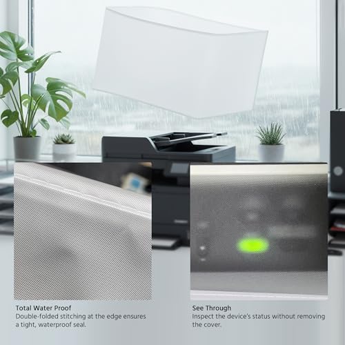 Printer Dust Cover Case Water Proof Protective Covers jacket,compatible with HP, EPSON,CANON, BROTHER, PIXMA Officejet -19W x18D x17H in - size: 19W x18D x17H