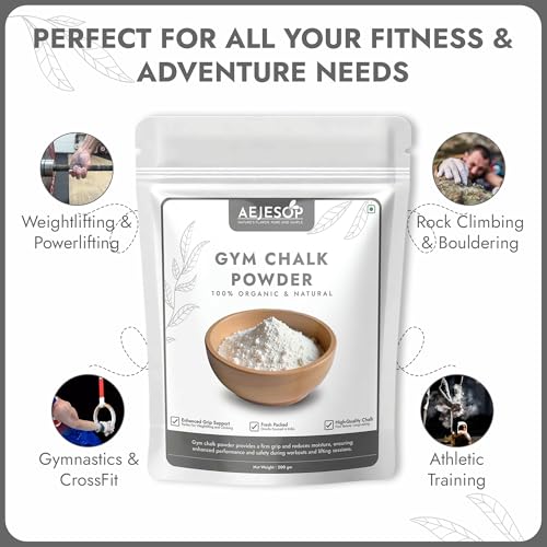 AEJESOP Sports Chalk for Rock Climbing, Weight Lifting, Gymnastics, Tennis & More, 7oz (200g)