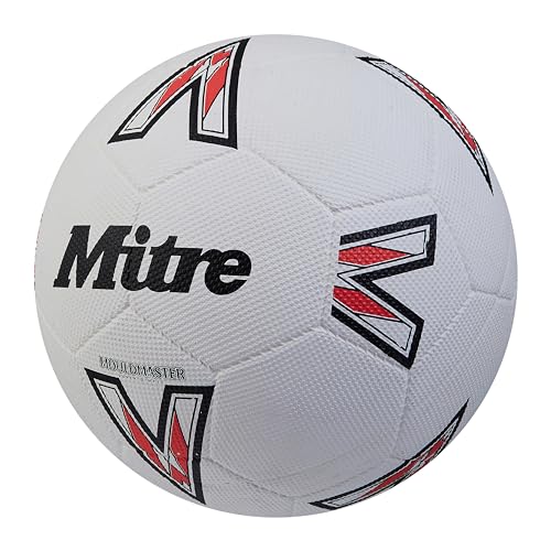 Mitre Recreation Soccer Ball - color: Super Dimple - White/Black/Red, size: 4