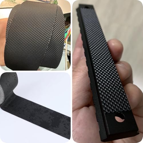 Rubber Grip Tape (1" x 18 ft), Non-Abrasive Waterproof & Anti-Slip Cushion Pad, Enhances Friction at Contact Points for Safer Handles or Contact Surfaces - color: Black