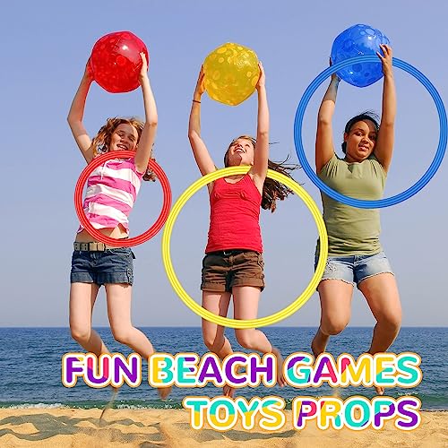 Libima 12 Pcs Obstacle Course Ring Set 16 Inch 28 Inch Hoop Plastic Toys Exercise Hoops Bulk for Little Teens Adults Party Games Educational Activities Holiday Decoration Gymnastics, 4 Colors