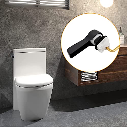 Hibbent Universal Metal Side Mount Toilet Handle Replacement Kit, Brass Toilet Flush Tank Lever with Stainless Steel Flapper Chains for Most Toilets, Oil-Rubbed Bronze - color: Oil Rubbed Bronze, style: Side Mount