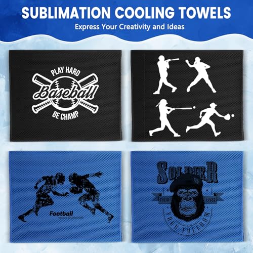 Hosuly 100 Pack Cooling Towels, 40"x12" Cooling Towels for Neck and Face Breathable Soft Chilly Sweat Rag Microfiber Sport Rags for Gym Yoga Golf Running - color: Deep Blue, Black