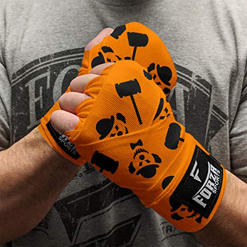 Forza Sports 180" Mexican Style Boxing and MMA Handwraps - color: Clown Orange