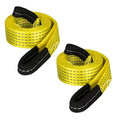 2 Pack 6' x 2" Lifting Sling Straps, 6 Feet Heavy Duty Lift Rigging Strap Tree Saver Recovery Securing Straps, Polyester Flat Towing Web Sling Winch Strap for Trailer, Hoist, Truck.
